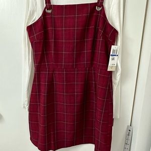 NEW w Tags-Sexy Plaid “School Girl” Jumper Dress- Sz XL (juniors-about Sz 10/11)